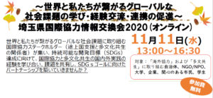 11/11 埼玉県国際協力情報交換会2020